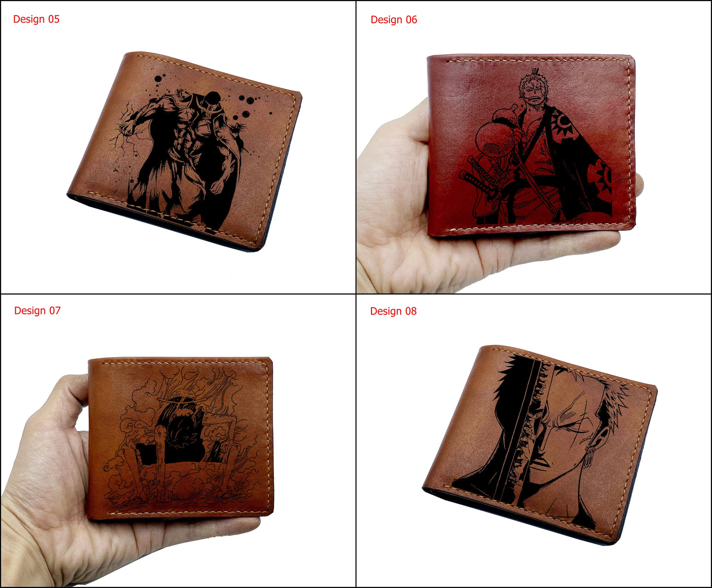 Mayan Corner - Japan anime leather art wallet, morden art drawing men gift, Custom One piece wallet for him, One piece art present