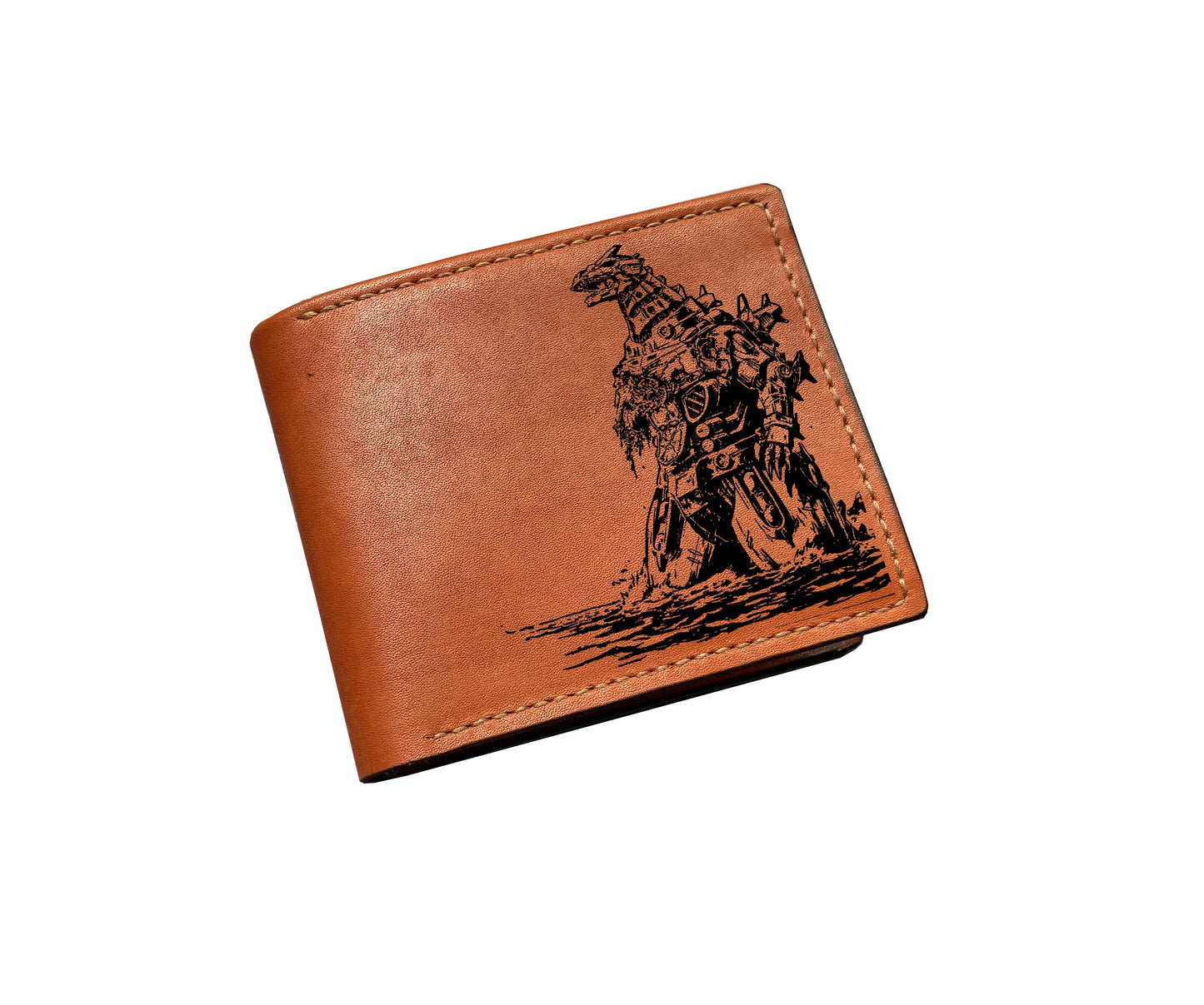 Mayan Corner - Godzilla shadow leather men's wallet, monster king wallet, birthday gifts ideas for dad, husband, brother