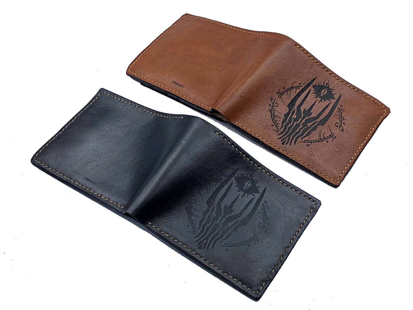 Mayan Corner - Personalized leather handmade wallet, The Lord of the Rings wallet, Sauron eye leather art, lord of the rings leather gift for dad, birthday gift idea for husband, boyfriend