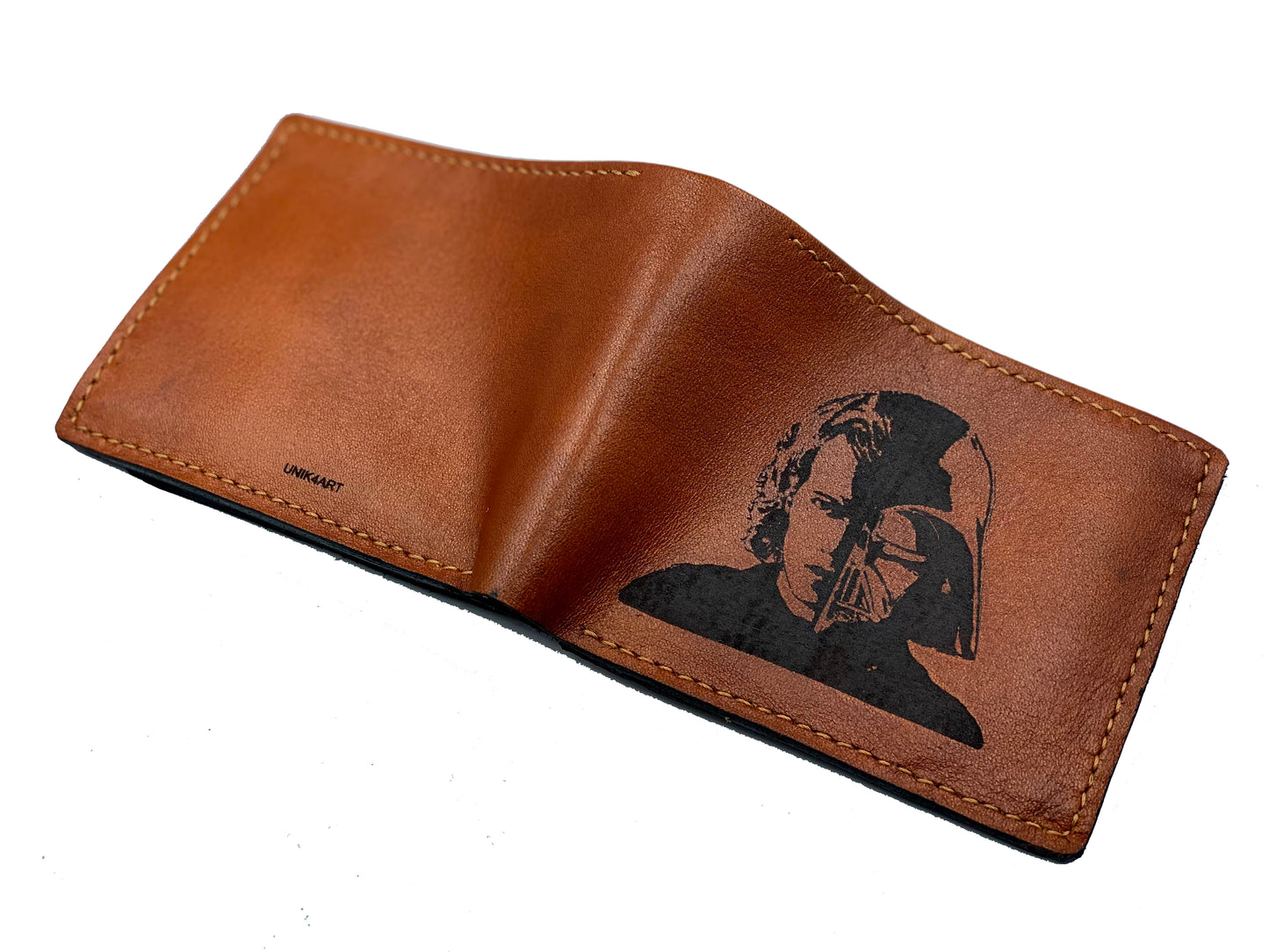 Mayan Corner - Anakin Skywalker Darth Vader Starwars leather handmade men's wallet, custom anniversary gifts for him, Father boyfriend brother special present