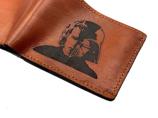 Mayan Corner - Anakin Skywalker Darth Vader Starwars leather handmade men's wallet, custom anniversary gifts for him, Father boyfriend brother special present