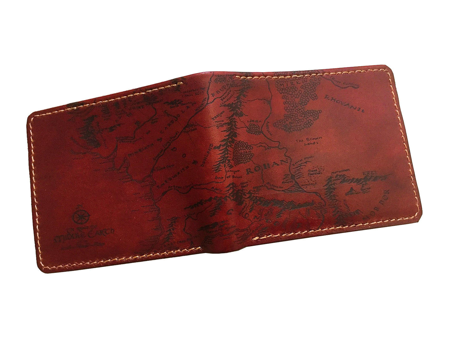 Mayan Corner - The Lord of the Rings middle Earth map men's wallet, men's gift, personalized gift for him, father boyfriend husband anniversary present