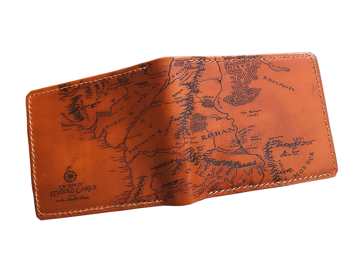 Mayan Corner - The Lord of the Rings middle Earth map men's wallet, men's gift, personalized gift for him, father boyfriend husband anniversary present