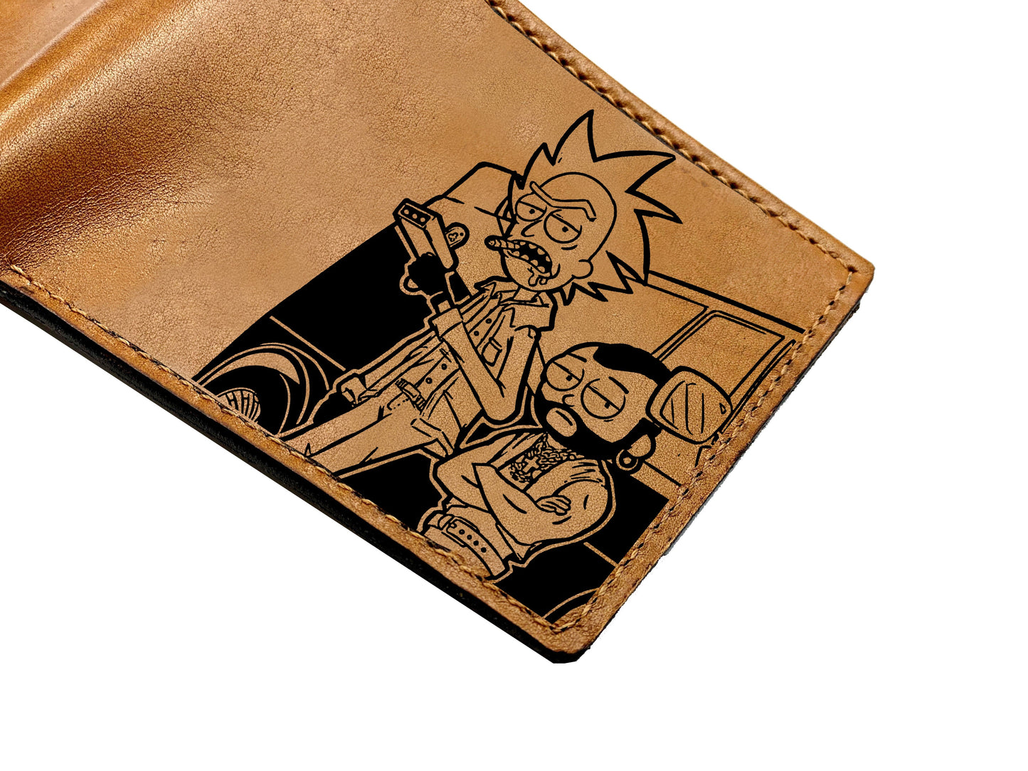 Mayan Corner - Rick and Morty movie series characters leather men's wallet, cartoon art wallet, cool leather gift for him - RM280103