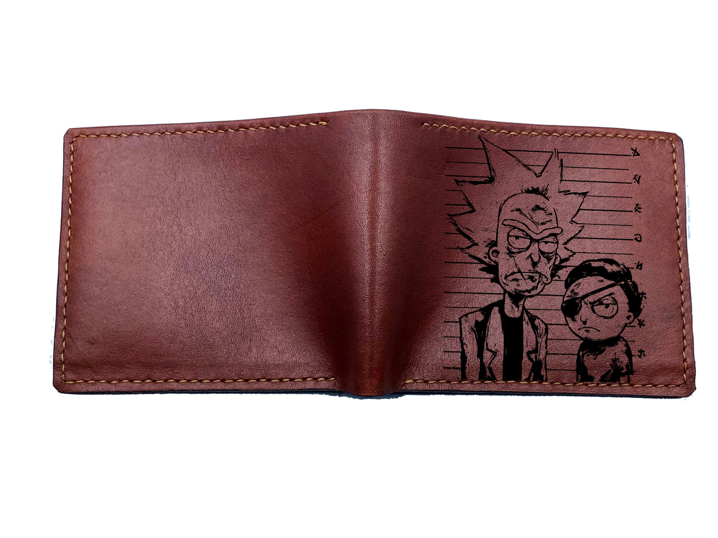 Mayan Corner - Rick and Morty movie series characters leather men's wallet, cartoon art wallet, cool leather gift for him - RM280101