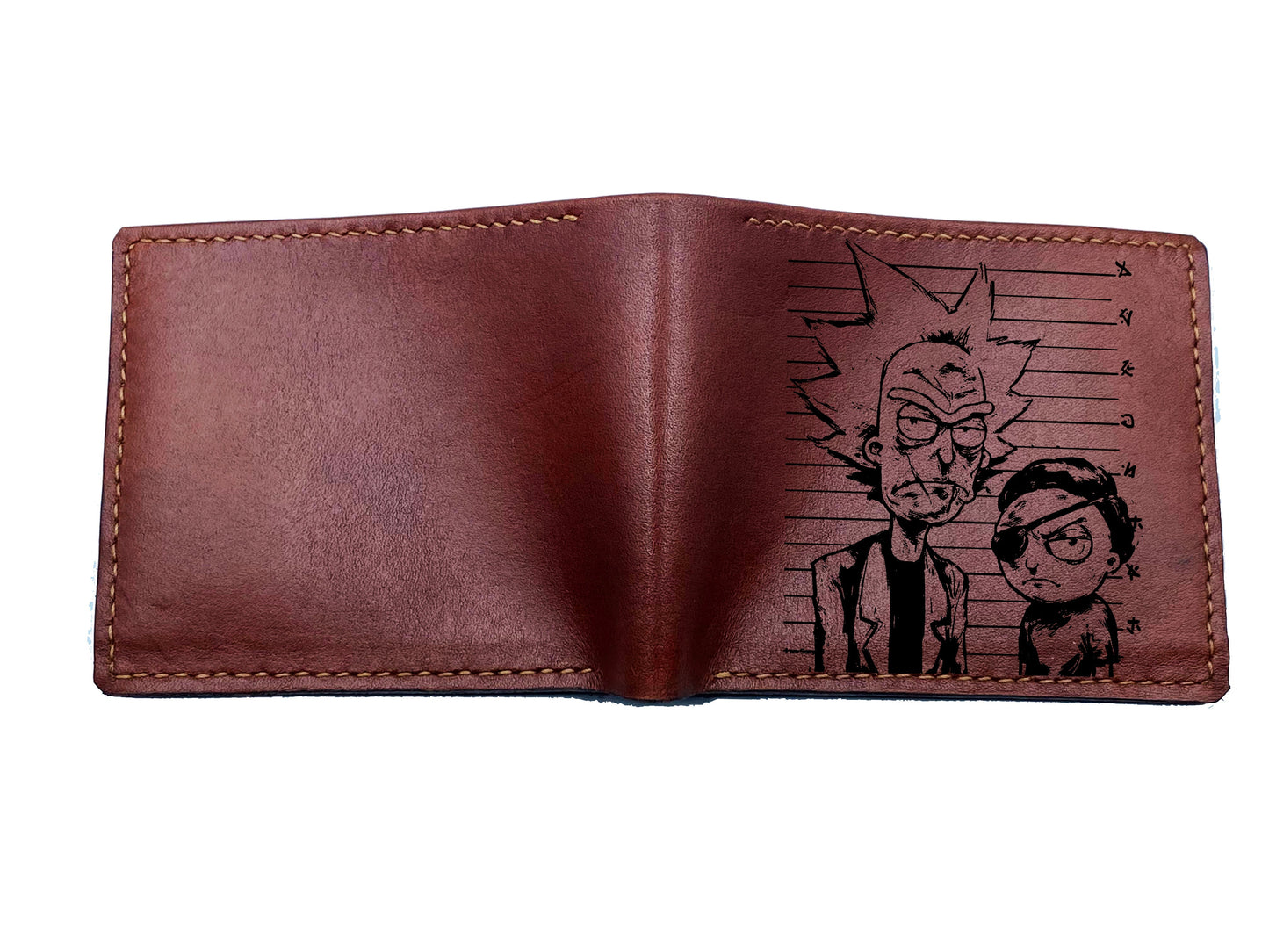 Mayan Corner - Rick and Morty movie series characters leather men's wallet, cartoon art wallet, cool leather gift for him - RM280103