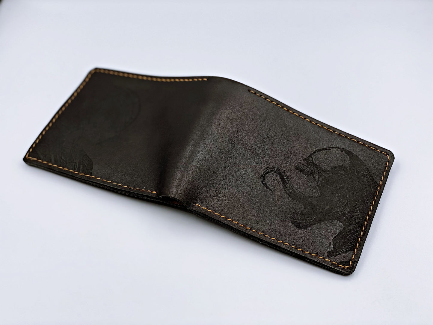 Mayan Corner - Venom spiderman leather handmade men's wallet, custom superheroes gifts for him, father's day gifts