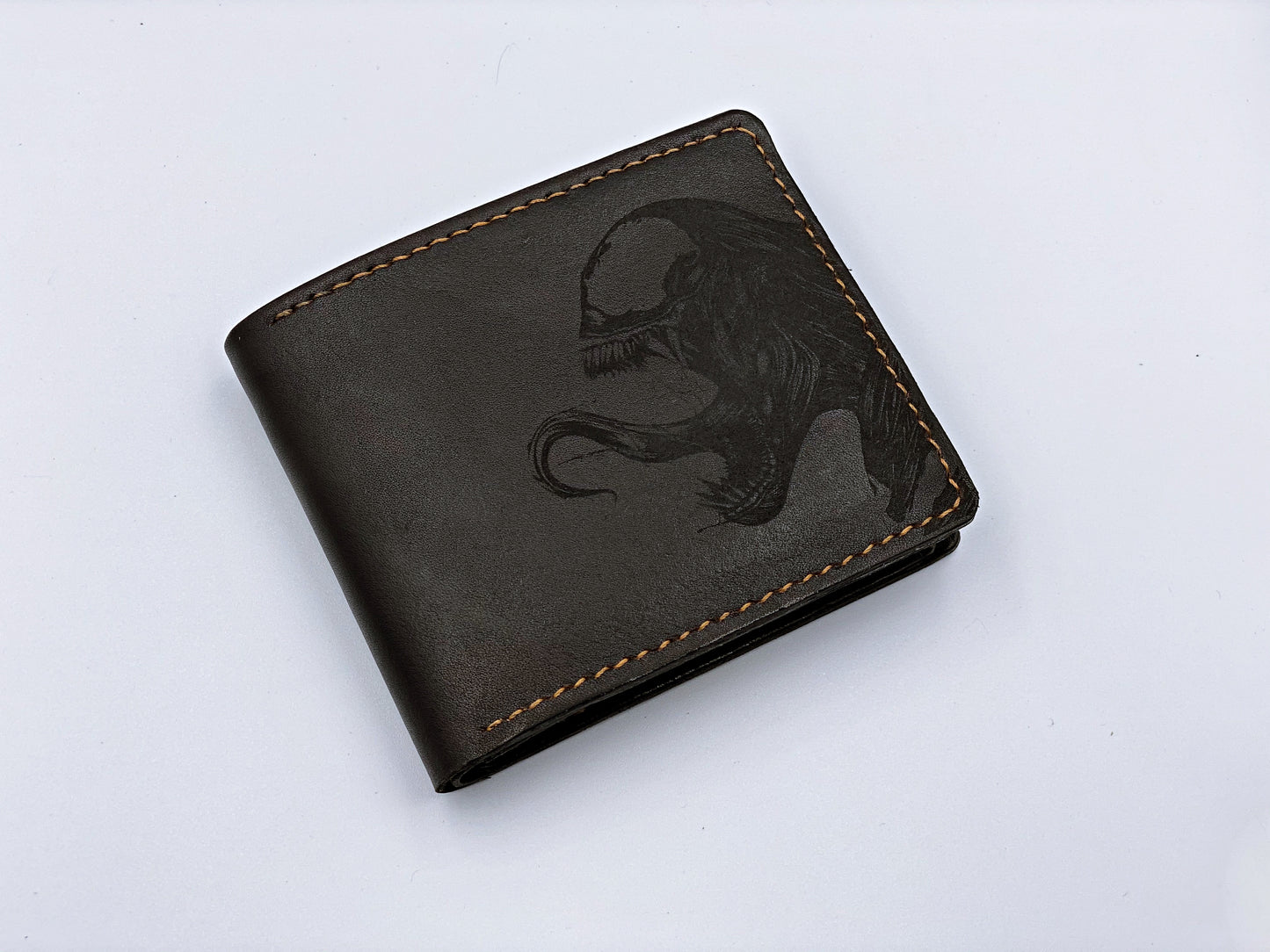 Mayan Corner - Venom spiderman leather handmade men's wallet, custom superheroes gifts for him, father's day gifts