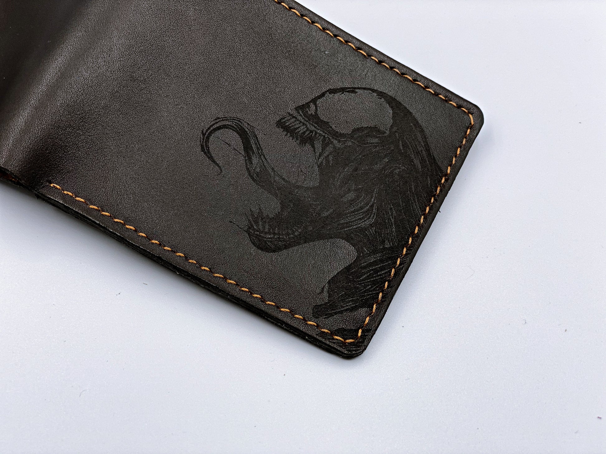 Mayan Corner - Venom spiderman leather handmade men's wallet, custom superheroes gifts for him, father's day gifts