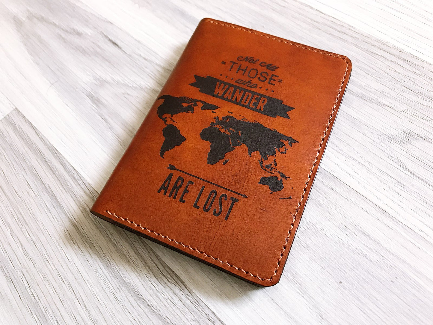 Personalized Wanderlust world map Leather Passport Wallet, Passport Cover, Passport Holder, Custom family travel gift, Anniversary gift ideas