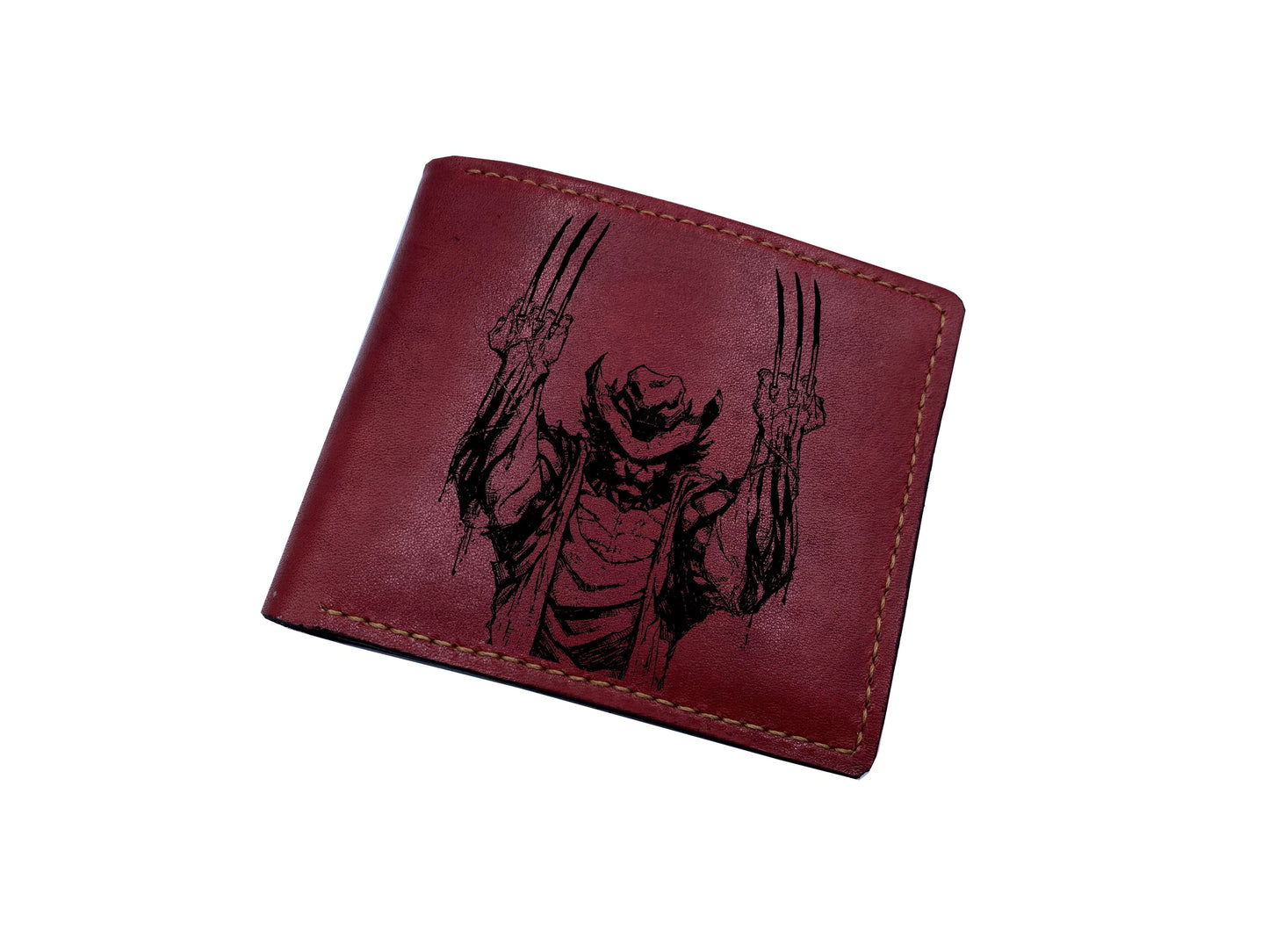 Mayan Corner - Wolverine Xmen superheroes leather handmade wallet, Personalized leather wallet for men - 2710228