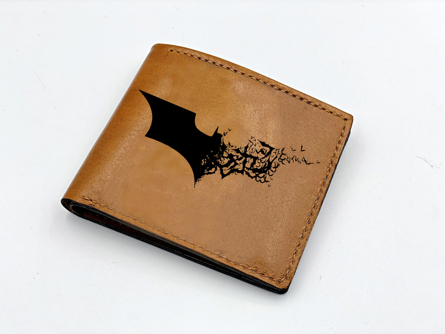 Mayan Corner - Superheroes leather gift idea, customized batman leather wallet, superheroes present for dad, cool wallet for brother, leather anniversary gift idea