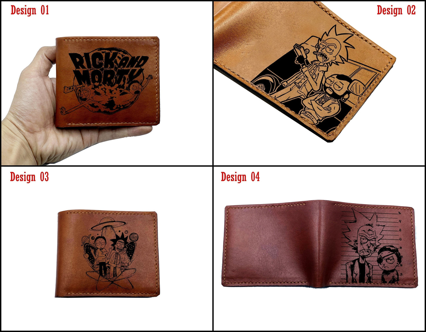Mayan Corner - Rick and Morty movie series characters leather men's wallet, cartoon art wallet, cool leather gift for him - RM280107