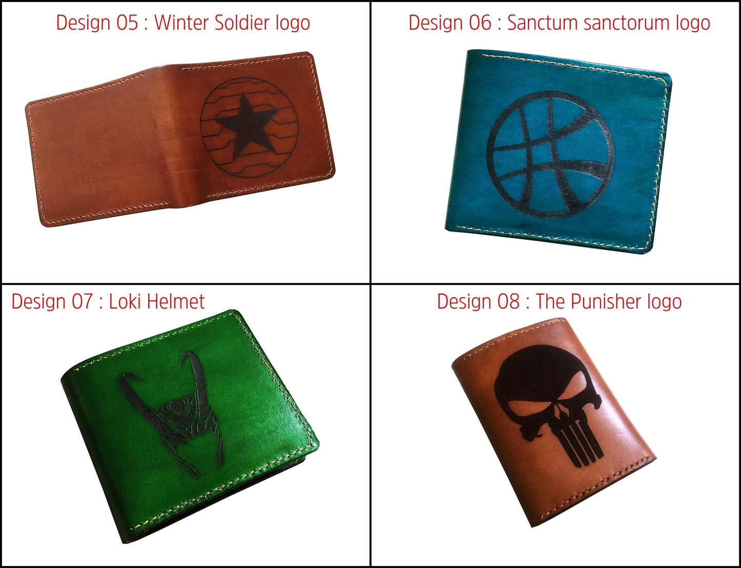 Mayan Corner - Superheroes leather handmade wallet, customized men's wallet, Leather gift ideas for men - Ironman Arc reactor symbol
