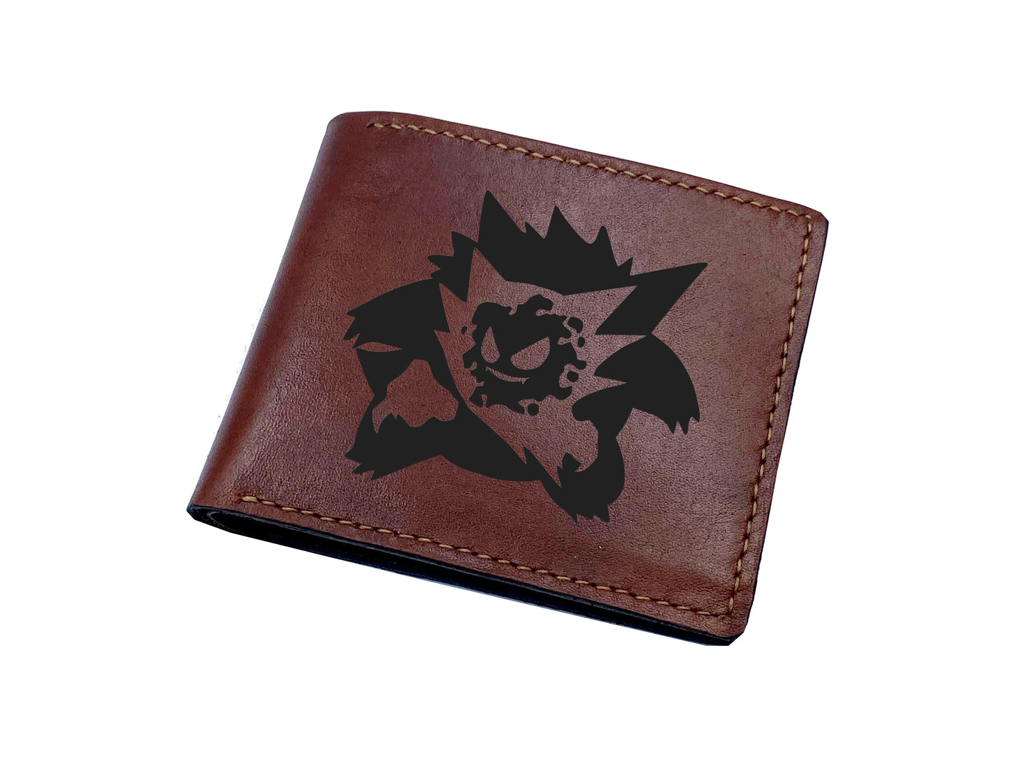 Mayan Corner - Pokemon Evolution leather wallet, bifold minimalist wallet for men, pokemon men's wallet, leather gift for him