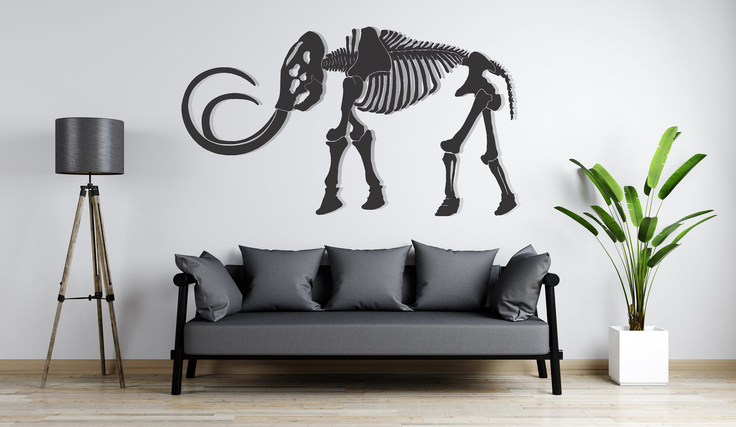 Wooden mammoth elephant skeleton wall home decor, Animal art decor, living room bedroom nursery decor, wall rustic morden decor