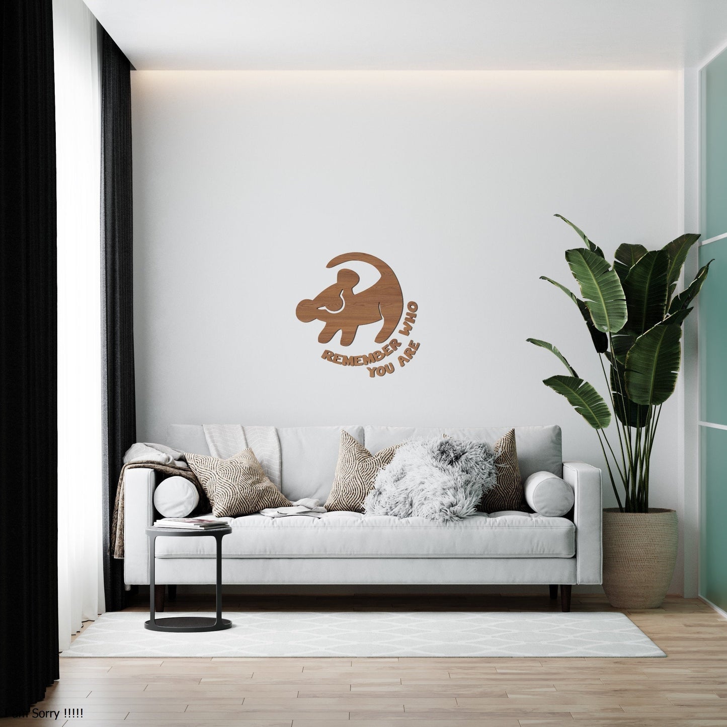 Unik4art - Wooden wall art home decor, Lion King Simba wall art decoration, livingroom bedroom nursery kid playground morden decor