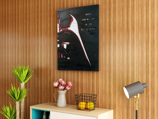 Unik4art - Wooden wall art home decor, Darth Vader Starwars wall art decor, livingroom kitchen bedroom morden decor, movie hanging poster