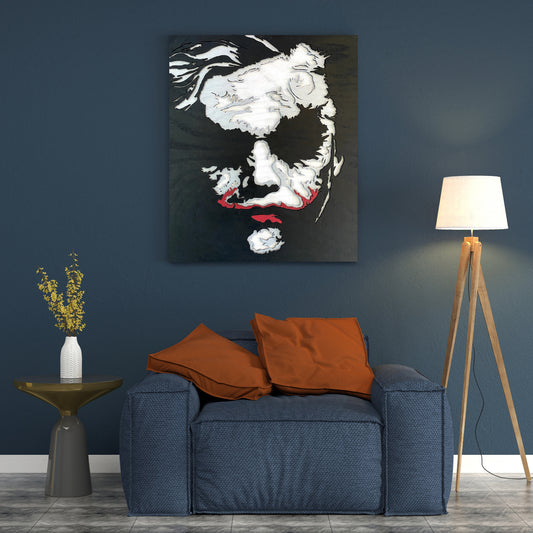 Unik4art - Wooden wall art home decor, Joker super villains wall art decor, livingroom kitchen bedroom morden decor, movie hanging poster