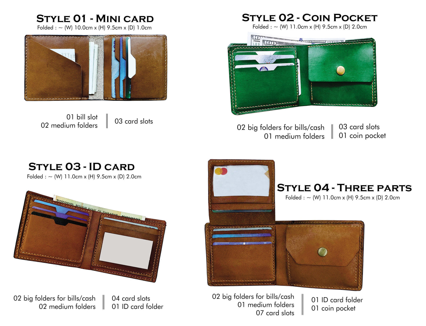 Customized leather men's wallet, bifold ID card wallet, Lionfish art wallet, animal pattern present for men, ocean fish men gift