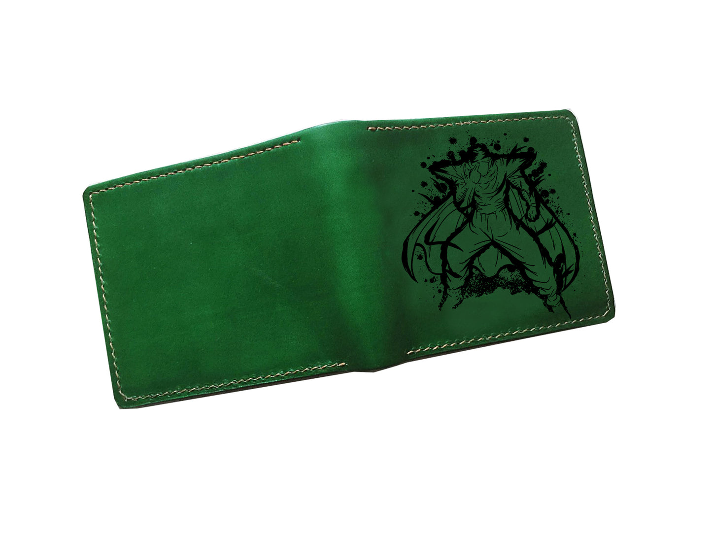 Mayan Corner - Customized anime art leather wallet, Cell transform dragon ball wallet, cute leather gift for friend, brother