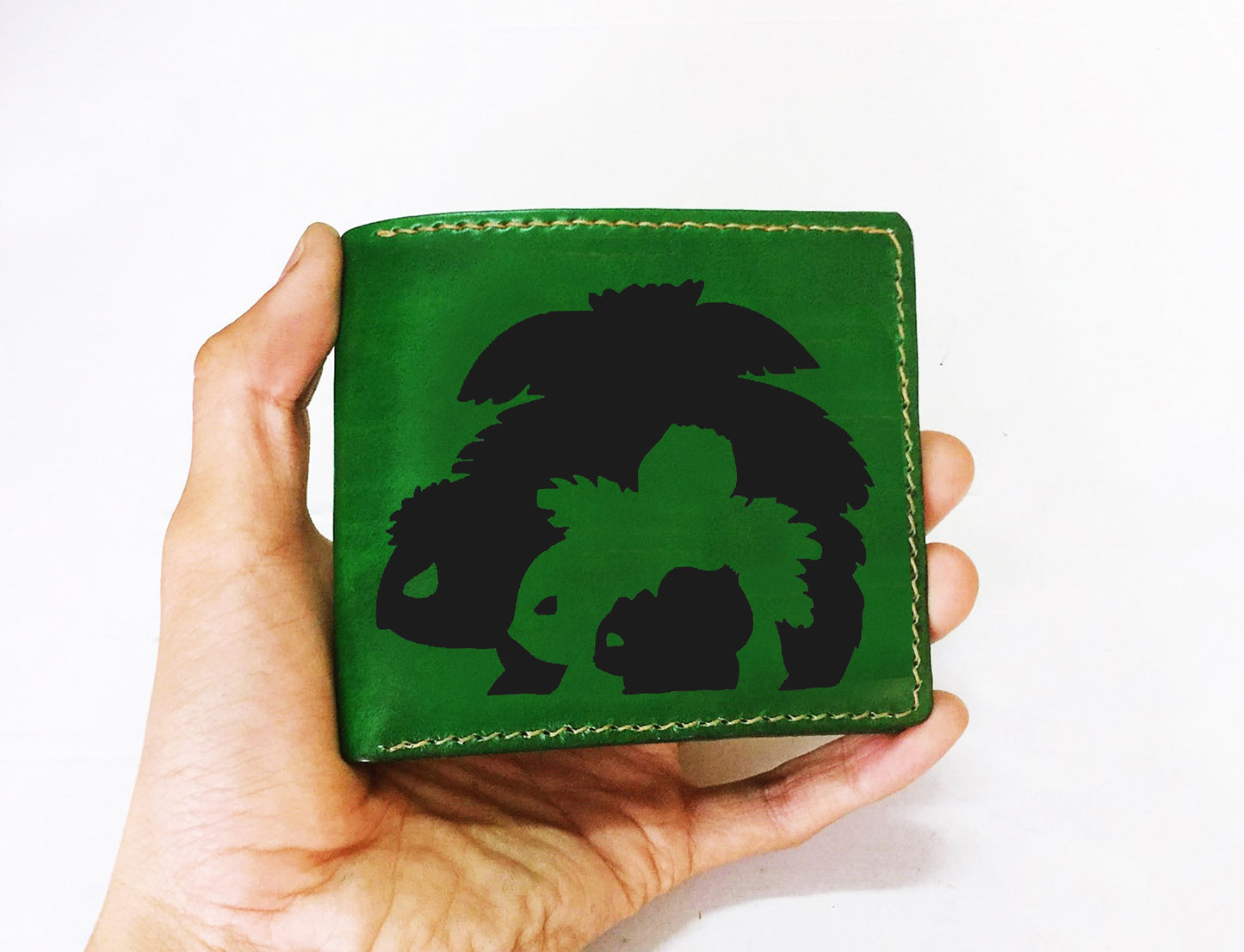 Mayan Corner - Personalized leather handmade wallet, pokemon leather wallet, pikachu evolution art gift, pokemon gift idea for friend, custom pokemon wallet for boyfriend, brother
