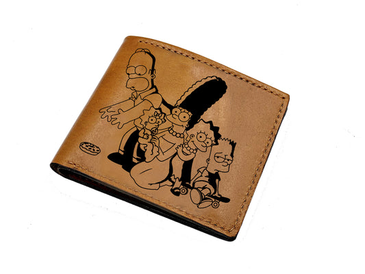 Mayan Corner - The Simpsons movie leather men wallet, Homer Simpson the movie gift idea, cool leather gift for dad